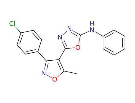 2-(5-methyl-3-(4-chlorophenyl)isoxazol-4-yl)-5-phenylamino-1,3,4-oxdiazole