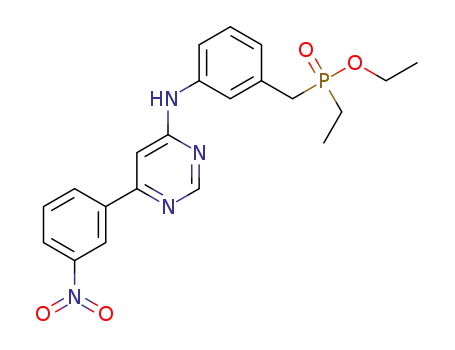 ethyl ethyl(3-{[6-(3-nitrophenyl)pyrimidin-4-yl]amino}benzyl)phosphinate