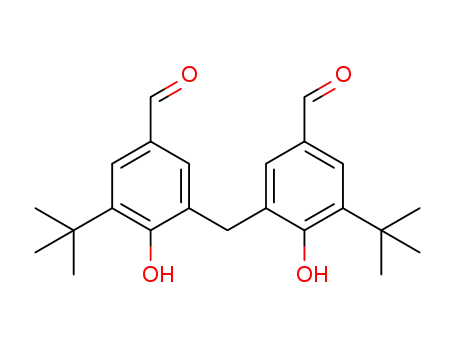 Molecular Structure of 1574215-15-8 (5,5'-methylenebis(3-tert-butyl-4-hydroxybenzaldehyde))