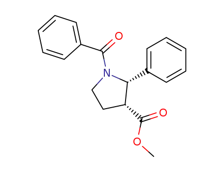 Molecular Structure of 79962-72-4 ((2S,3R)-1-Benzoyl-2-phenyl-pyrrolidine-3-carboxylic acid methyl ester)