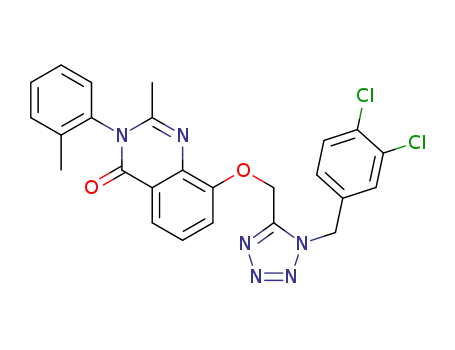 8-((1-(3,4-dichlorobenzyl)-1H-tetrazol-5-yl)methoxy)-2-methyl-3-o-tolylquinazolin-4(3H)-one