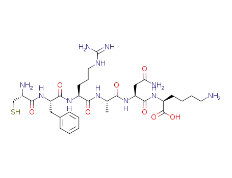 Molecular Structure of 1278509-69-5 (Cys-Phe-Arg-Ala-Asn-Lys-OH)