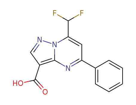 7-DIFLUOROMETHYL-5-PHENYL-PYRAZOLO[1,5-A]PYRIMIDINE-3-CARBOXYLIC ACID