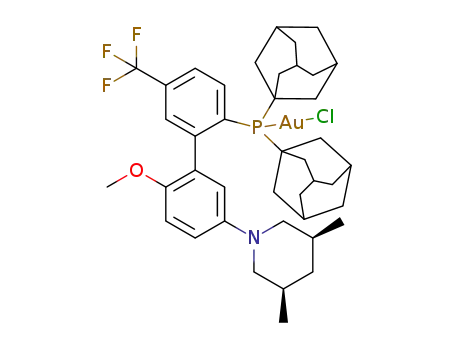 Molecular Structure of 1614231-13-8 (C<sub>41</sub>H<sub>53</sub>AuClF<sub>3</sub>NOP)