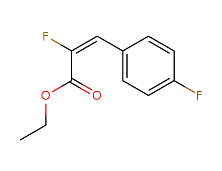 Molecular Structure of 111055-87-9 ((E)-2-Fluoro-3-(4-fluorophenyl)-propenoic acid, ethyl ester)
