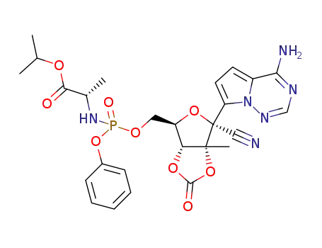 (2S)-isopropyl 2-((((3aR,4R,6R,6aR)-6-(4-aminopyrrolo[1,2-f][1,2,4]triazin-7-yl)-6-cyano-6a-methyl-2-oxotetrahydrofuro[3,4-d][1,3]dioxol-4-yl)methoxy)(phenoxy)phosphorylamino)propanoate