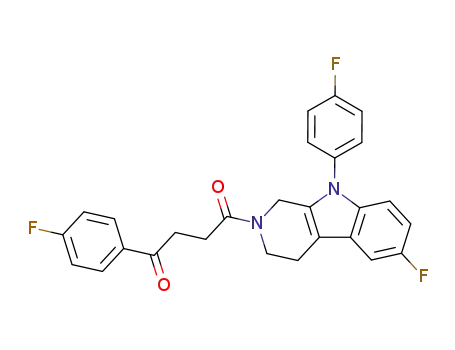 4-<6-Fluor-9-(4-fluorphenyl)-2,3,4,9-tetrahydro-1H-pyrido<3,4-b>indol-2-yl>-1-(4-fluorphenyl)-1,4-butandion