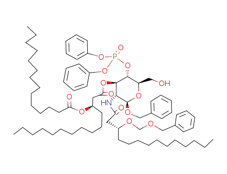 benzyl 2-<(3R)-3-(benzyloxymethoxy)tetradecanamido>-2-deoxy-4-O-(diphenoxyphosphinyl)-3-O-<(3R)-3-tetradecanoyloxytetradecanoyl>-β-D-glucopyranoside