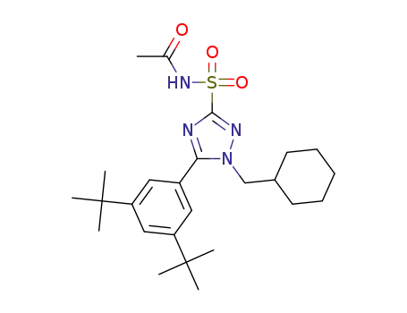 N-((1-(cyclohexylmethyl)-5-(3,5-di-tert-butylphenyl)-1H-1,2,4-triazol-3-yl)sulfonyl)acetamide