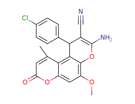 3-amino-1-(4-chlorophenyl)-5-methoxy-10-methyl-8-oxo-1,8-dihydropyrano[3,2-f]chromene-2-carbonitrile