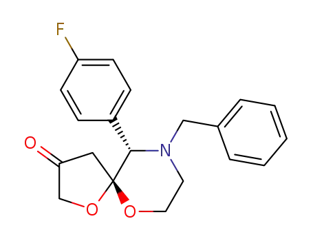 (5R,10S)-9-Benzyl-10-(4-fluoro-phenyl)-1,6-dioxa-9-aza-spiro[4.5]decan-3-one
