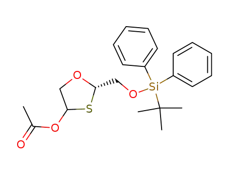 Molecular Structure of 186707-07-3 (Trans and Cis-2S-t-butyldiphenylsilyloxymethyl-4-acetoxy-1,3-oxathiolane)