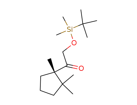 Molecular Structure of 153582-12-8 (2-(<i>tert</i>-butyl-dimethyl-silanyloxy)-1-(1,2,2-trimethyl-cyclopentyl)-ethanone)
