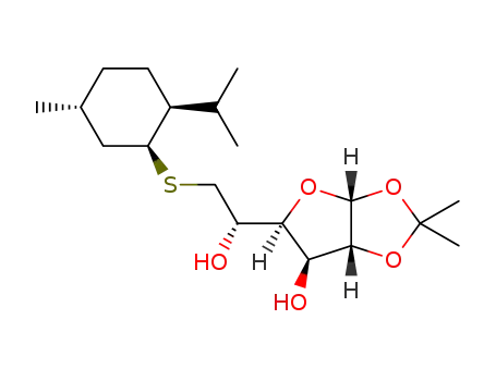 6-deoxy-6-[(1S,2S,5R)-2-isopropyl-5-methylcyclohexylsulfanyl]-1,2-O-isopropylidene-α-D-glucofuranose