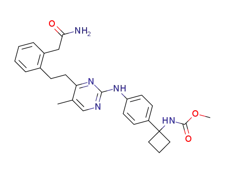 methyl 1-(4-(4-(2-(2-amino-2-oxoethyl)phenethyl)-5-methylpyrimidin-2-ylamino)phenyl)cyclobutylcarbamate