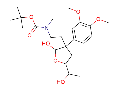 {2-[3-(3,4-Dimethoxy-phenyl)-2-hydroxy-5-(1-hydroxy-ethyl)-tetrahydro-furan-3-yl]-ethyl}-methyl-carbamic acid tert-butyl ester