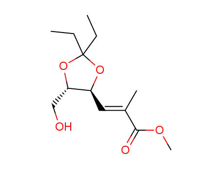 methyl (E)-3-[(4S,5S)-2,2-diethyl-5-hydroxymethyl-1,3-di-oxolan-4-yl]-2-methylacrylate