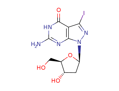 6-Amino-1-(2-deoxy-β-D-erythro-pentofuranosyl)-1,5-dihydro-3-iodo-4H-pyrazolo[3,4-d]pyrimidin-4-one