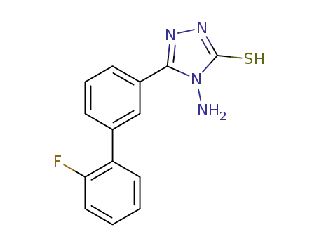 Molecular Structure of 1560987-48-5 (4-amino-5-[2'-fluoro-(1,1'-biphenyl)-3-yl]-4H-1,2,4-triazole-3-thiol)