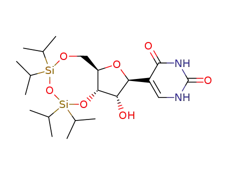 Molecular Structure of 80545-49-9 (3',5'-O-(1,1,3,3-tetraisopropyldisiloxane-1,3-diyl)pseudouridine)