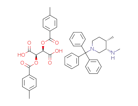 (3S,4S)-1-trityl-N,4-dimethylpiperidin-3-amine di-p-toluyl-L-tartaric acid salt