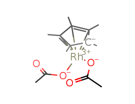 Molecular Structure of 46930-83-0 ((pentamethylcyclopentadienyl)*Rh(OAc)2)