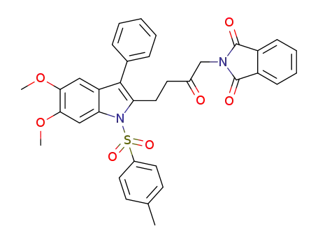 2-{4-[5,6-dimethoxy-1-(4-methylphenyl)sulfonyl-3-phenyl-1H-indol-2-yl]-2-oxobutyl}isoindole-1,3(2H)-dione