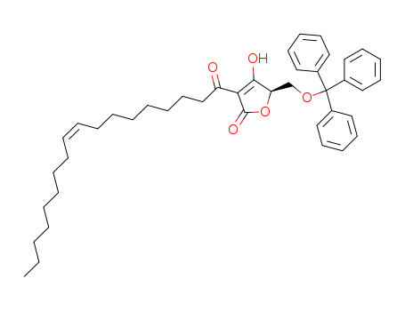 Molecular Structure of 185430-35-7 (2(5H)-Furanone,
4-hydroxy-3-[(9Z)-1-oxo-9-octadecenyl]-5-[(triphenylmethoxy)methyl]-,
(5R)-)