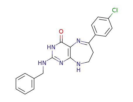 2-(benzylamino)-6-(4-chlorophenyl)-8,9-dihydro-3H-pyrimido[4,5-b][1,4]diazepin-4(7H)-one