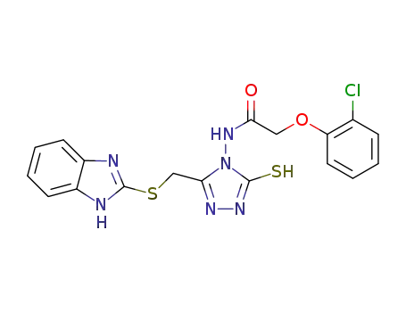 N-[3-{(1H-benzo[d]imidazol-2-ylthio)methyl}-5-mercapto-4H-1,2,4-triazol-4-yl]-2-(2-chlorophenoxy)acetamide