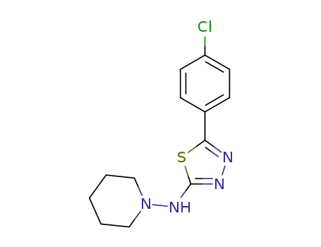 5-(4-chlorophenyl)-N-(piperidin-1-yl)-1,3,4-thiadiazol-2-amine