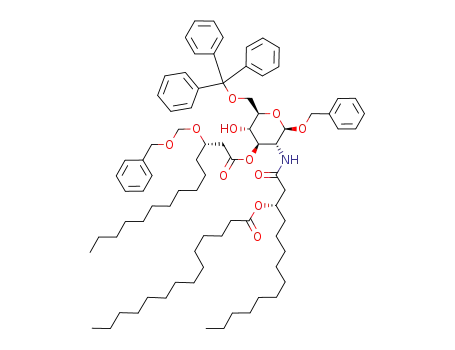(S)-3-Benzyloxymethoxy-tetradecanoic acid (2R,3R,4R,5S,6R)-2-benzyloxy-5-hydroxy-3-((S)-3-tetradecanoyloxy-tetradecanoylamino)-6-trityloxymethyl-tetrahydro-pyran-4-yl ester