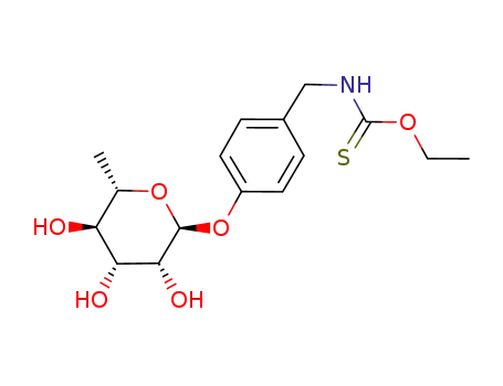 Molecular Structure of 147821-49-6 ([[2-ethyl-4-[(2S,3R,4R,5S,6S)-3,4,5-trihydroxy-6-methyl-oxan-2-yl]oxy- phenyl]methylamino]methanethioic acid)