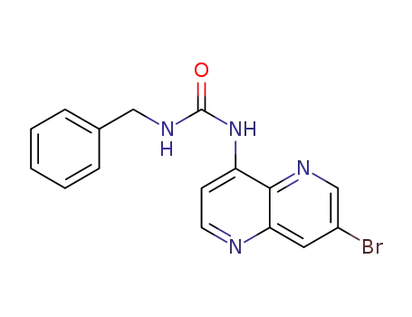 Molecular Structure of 1309774-19-3 (1-benzyl-3-(7-bromo-1,5-naphthyridin-4-yl)urea)