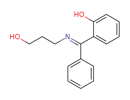 Molecular Structure of 63329-82-8 (Phenol, 2-[[(3-hydroxypropyl)imino]phenylmethyl]-)