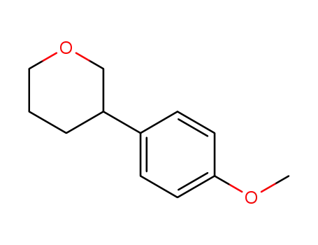 Molecular Structure of 1612156-01-0 (3-(4-methoxyphenyl)tetrahydro-2H-pyran)