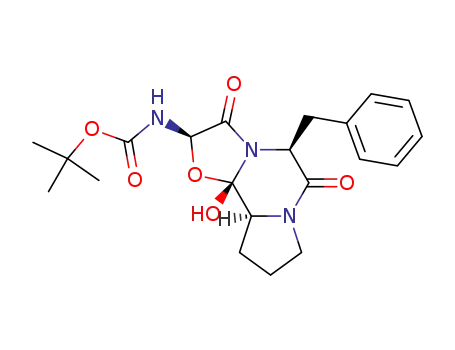 ((2R,5S,10aS,10bS)-5-Benzyl-10b-hydroxy-3,6-dioxo-octahydro-oxazolo[3,2-a]pyrrolo[2,1-c]pyrazin-2-yl)-carbamic acid tert-butyl ester