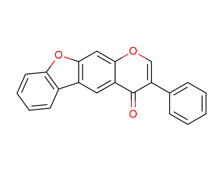 Molecular Structure of 141942-41-8 (4H-Benzofuro[3,2-g]-1-benzopyran-4-one, 3-phenyl-)