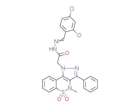 N'-(2,4-dichlorobenzylidene)-2-(4-methyl-5,5-dioxido-3-phenylbenzo[e]pyrazolo[4,3-c][1,2]thiazin-1(4H)-yl)acetohydrazide