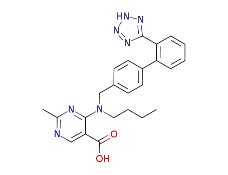 5-Pyrimidinecarboxylic acid,
4-[butyl[[2'-(1H-tetrazol-5-yl)[1,1'-biphenyl]-4-yl]methyl]amino]-2-methyl-