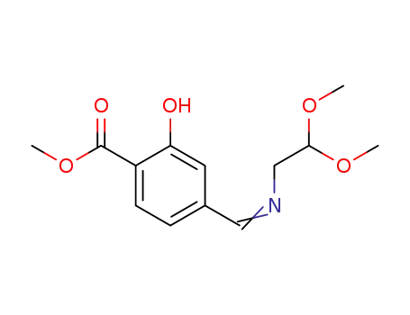 4-{[2,2-dimethoxy-ethylimino]-methyl}-2-hydroxy-benzoic acid methyl ester