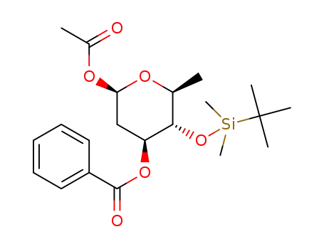 3-O-benzoyl-4-O-tert-butyldimethylsilyl-2,6-dideoxy-L-hexopyranoside acetate