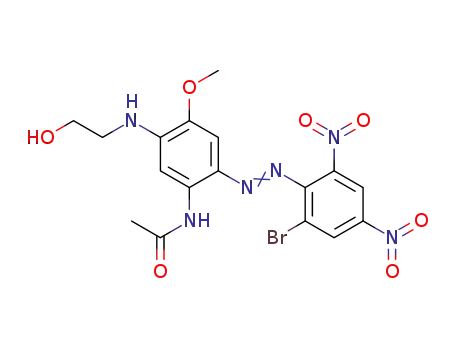 Acetamide, N-[2-[(2-bromo-4,6-dinitrophenyl)azo]-5-[(2-hydroxyethyl)amino]-4-methoxyphenyl]-