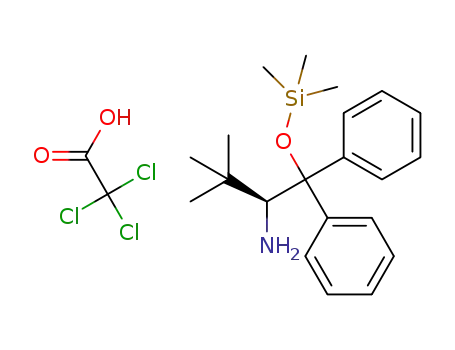 Molecular Structure of 1449380-37-3 ((S)-3,3-dimethyl-1,1-diphenyl-1-(trimethylsilyloxy)butan-2-amine trifluoroacetic acid salt)
