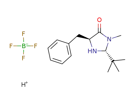 (2R,5S)-5-benzyl-2-(tert-butyl)-3-methyl-4-oxoimidazolidin-1-ium tetrafluoroborate