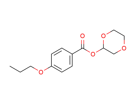 Molecular Structure of 1597710-63-8 (1,4-dioxan-2-yl 4-propoxybenzoate)