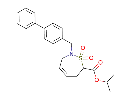 2-biphenyl-4-ylmethyl-1,1-dioxo-2,3,6,7-tetrahydro-1<i>H</i>-1λ<sup>6</sup>-[1,2]thiazepine-7-carboxylic acid isopropyl ester
