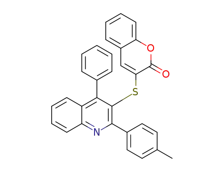 3-[2-(4-methylphenyl)-4-phenyl-3-quinolyl]sulfanyl-2H-1-chromenone