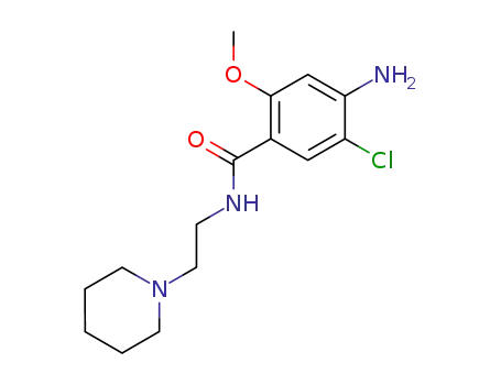 Molecular Structure of 14401-36-6 (4-amino-5-chloro-2-methoxy-N-[2-(piperidin-1-yl)ethyl]benzamide)