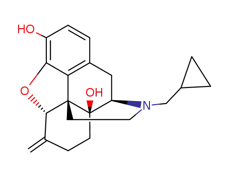 Molecular Structure of 55096-26-9 (Morphinan-3,14-diol,17-(cyclopropylmethyl)-4,5-epoxy-6-methylene-, (5a)-)